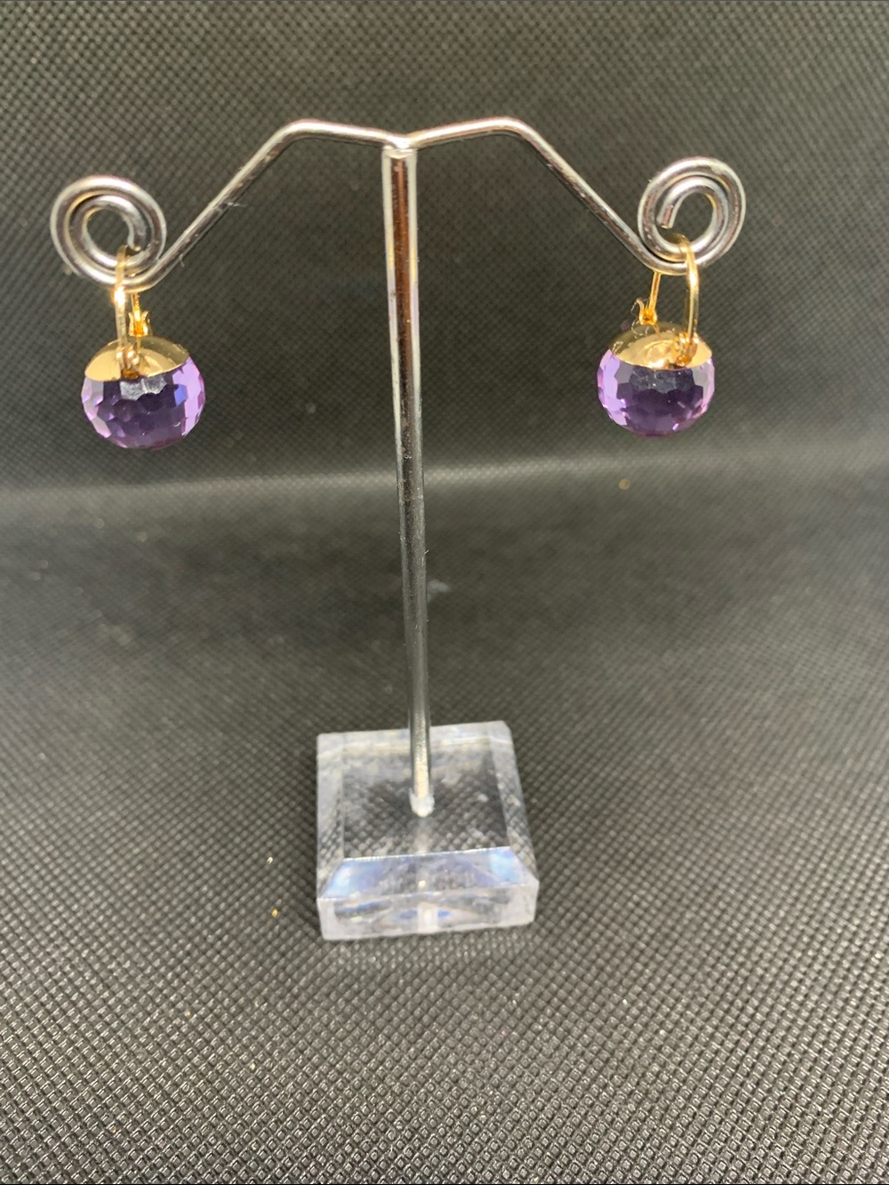 Kate Spade Gold-Plated amethyst Crystal Drop Earrings